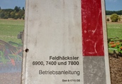 Instrukcja CASE IH Feldhäcksler 6900, 7400, 7800 Betriebsanleitung