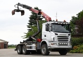 Hakowiec 6x6 z dzwigiem SCANIA G 400