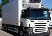 Transport lokalny Scania P280 samochód ciężarowy chłodnia 7, 60m Haki...